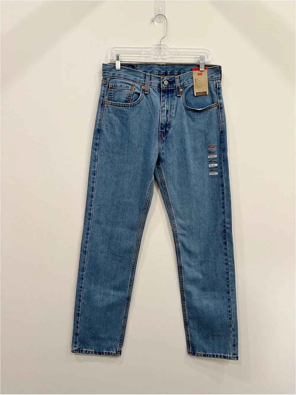Levi’s 505 Regular Fit Jeans Men’s 32x34 Light Wash Straight Leg 100% Cotton NWT